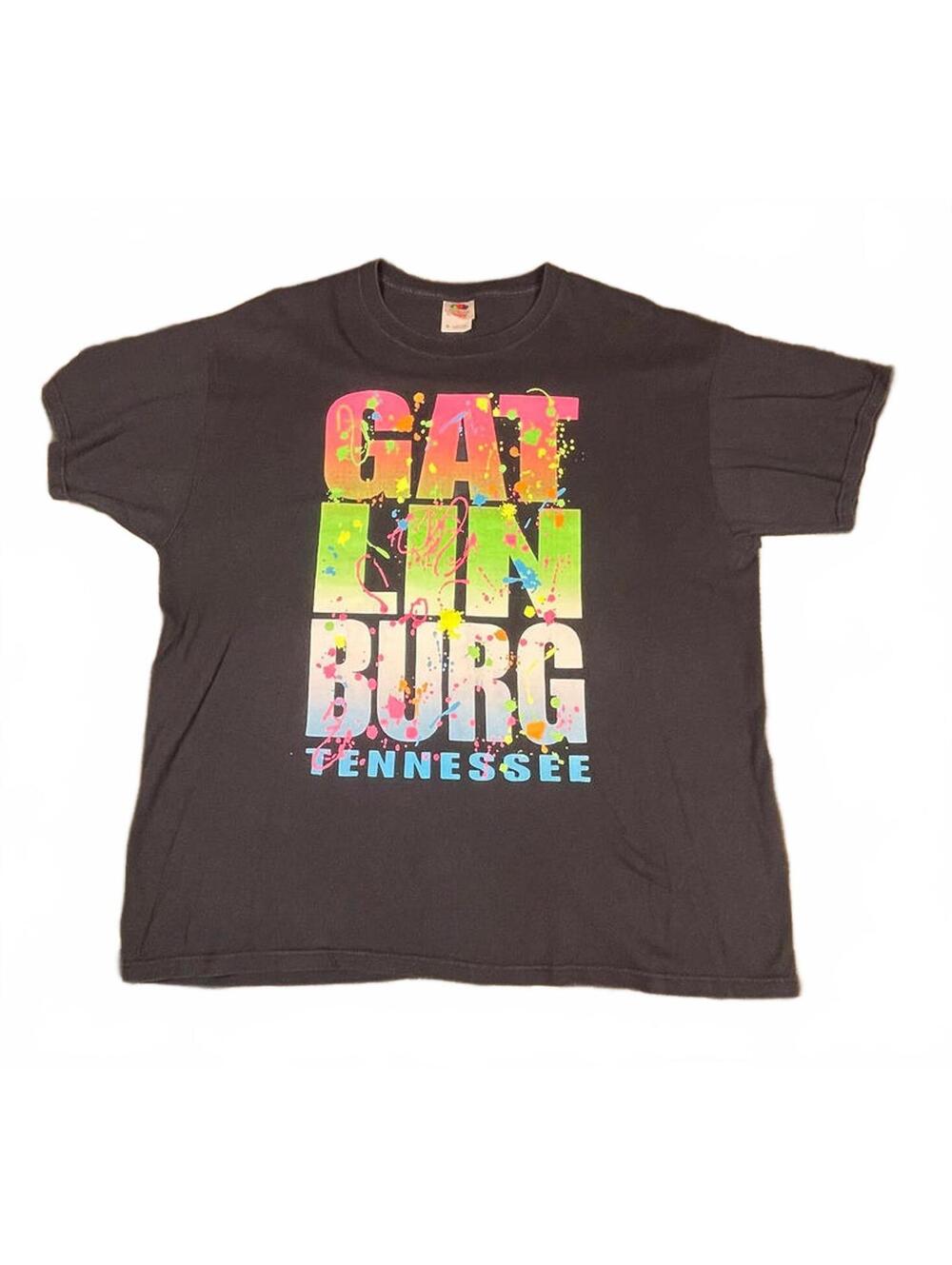 Vintage Gatlinburg Tennessee Graphic T-Shirt XL 90s Fruit of the Loom Hvy Cotton